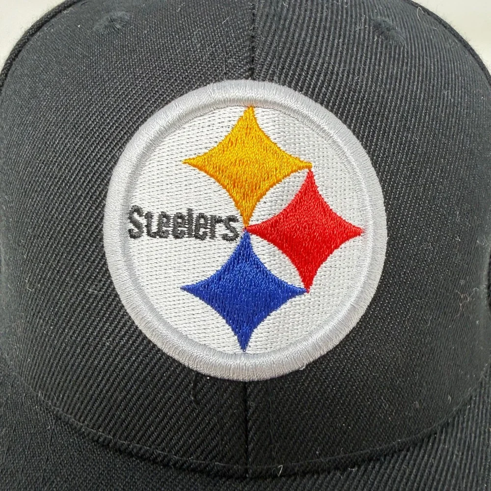 NFL Team Apparel Pittsburgh Steelers Hat Black Adjustable S&T Bank Promo Cap